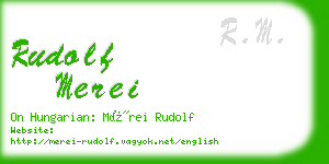 rudolf merei business card